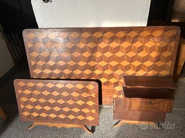 Letto Singolo Artigianale '900 Finemente Lavorato