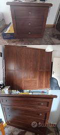 Mobili camera completa color noce + altra mobilia