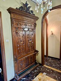 Attaccapani da ingresso in legno intagliato