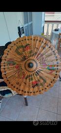 Ombrello parasole asiatico vintage in carta e bamb