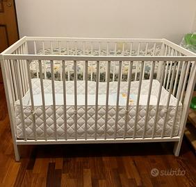 Lettino bimbo Ikea Gulliver bianco sbarre