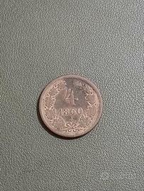 moneta 4 kreutzer 1860  impero Austriaco