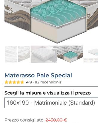 Materasso Memory matrimoniale 2025