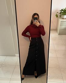 Gonna lunga a vita alta - vintage taglia S