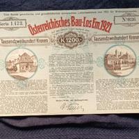 Austria Certificato Obbligazionario del 1921.