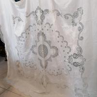 Copriletto matrimoniale in lino ecru'