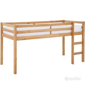 Letto una piazza in legno Ikea due altezze