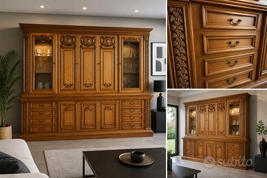 Credenza in noce intarsiata