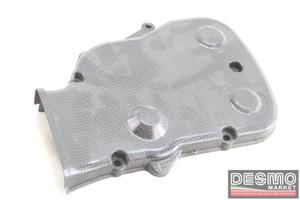 Cover coperchio copricinghia verticale carbonio Du