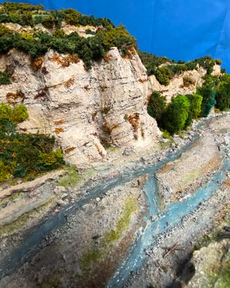 Diorama Pietra Bismantova fiume Secchia