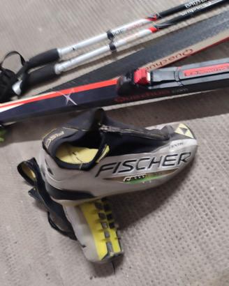 Fischer collection completo sci + scarpe fondo