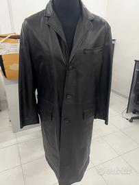 Giubbotto lungo in vera pelle da uomo