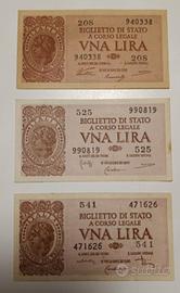 34#. Banconote 1  Lira (tutte le firme).