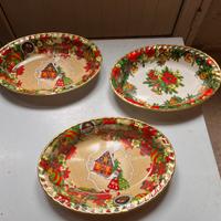 Set 3 Vassoi Natalizi in Plastica Rigida