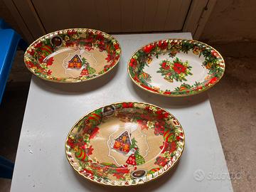 Set 3 Vassoi Natalizi in Plastica Rigida