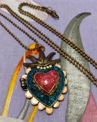 Collana Medaglione Cuore Lilo & Stitch SI APRE