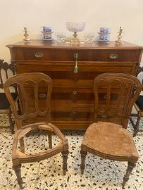 Sedie Umbertine restaurate - da rivestire