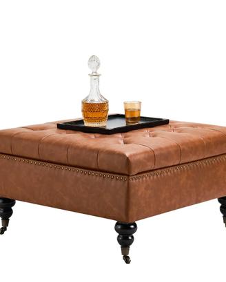 Cassapanca Poggiapiedi Contenitore Quadrato