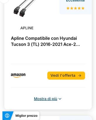 Barre yundai Tucson 2020