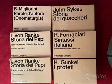 Storia dei Papi L. Von Ranke e altri libri