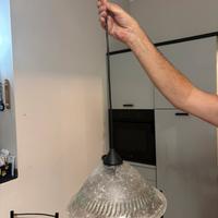 Lampada a sospensione in vetro di Murano