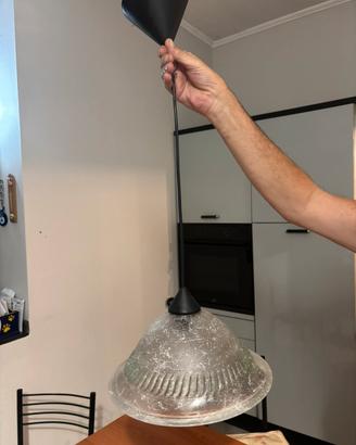 Lampada a sospensione in vetro di Murano