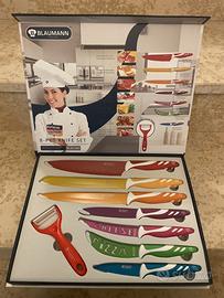 Set di 7 coltelli + 1 pela patate in ceramica