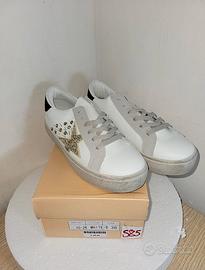 S85 Sneakers Donna Stella Glitter Bianco/Oro