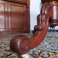 Tavolo rotondo in legno massello con 6 sedie stile