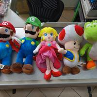 Peluches super mario, luigi, Peach, fungo, Yoshi d
