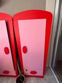 armadi IKEA linea mammut  rosa/rosso