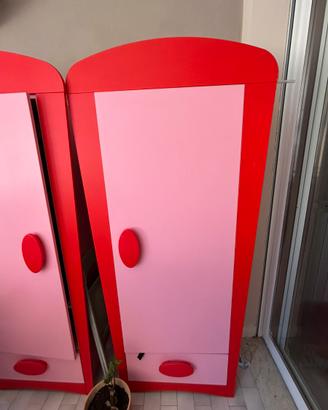 armadi IKEA linea mammut  rosa/rosso