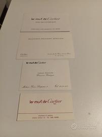 Lotto biglietti da visita  Cartier 