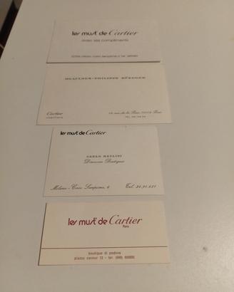 Lotto biglietti da visita  Cartier 