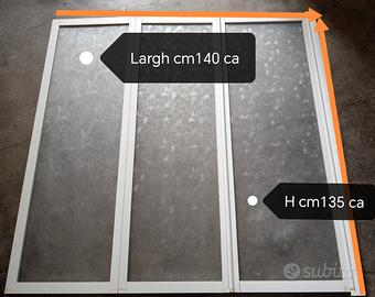 Parete doccia 3 pannelli opaca satinata 
