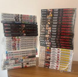 Lotto 46 manga vari Demon Slayer, My hero ecc