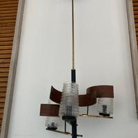 Lampadario 3 luci legno