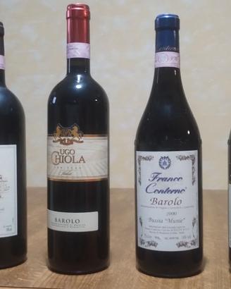 LOTTO DA 5 BOTTIGLIE DI VINO BAROLO