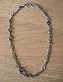 Girocollo Rombi Argento 800