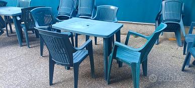 sedie e tavoli da giardino, set o singoli