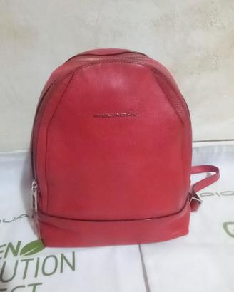 zaino piquadro rosso in pelle 