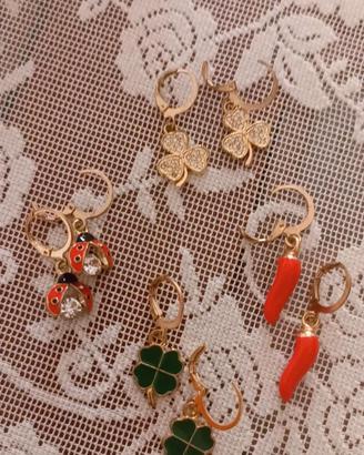 Set orecchini portafortuna