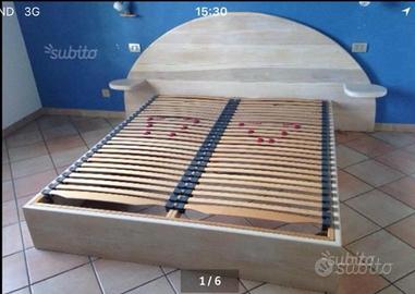 Struttura letto in legno massello