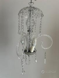 Lampadario in cristalli di vetro