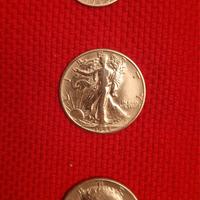 1944 dollaro USA 1/2 e 1943 1/4 + Kennedy