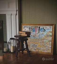 Opera d'arte originale - mappa Napoli città