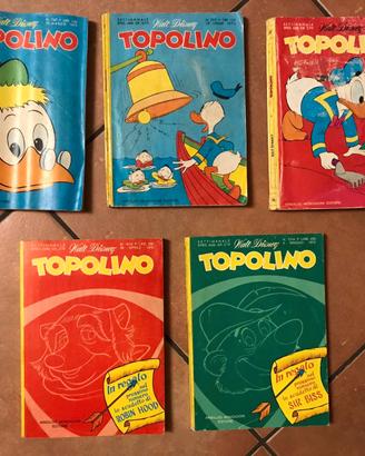 Lotto 5 Fumetti "Topolino" vecchi numeri anni '70