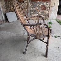 Sedia vintage in vimini