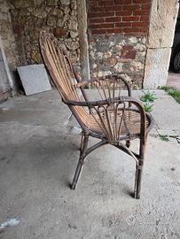 Sedia vintage in vimini