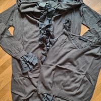 Cardigan Twinset tg M abbondante khaki